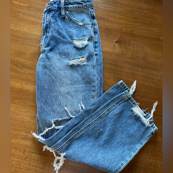 Altar’d State Womens Distressed Straight Leg Jeans Size 26 - Picture 5 of 7